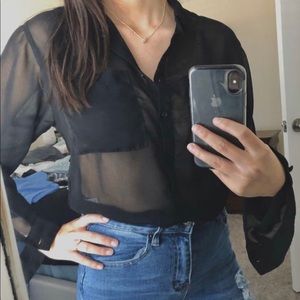 Black Buttons Blouse